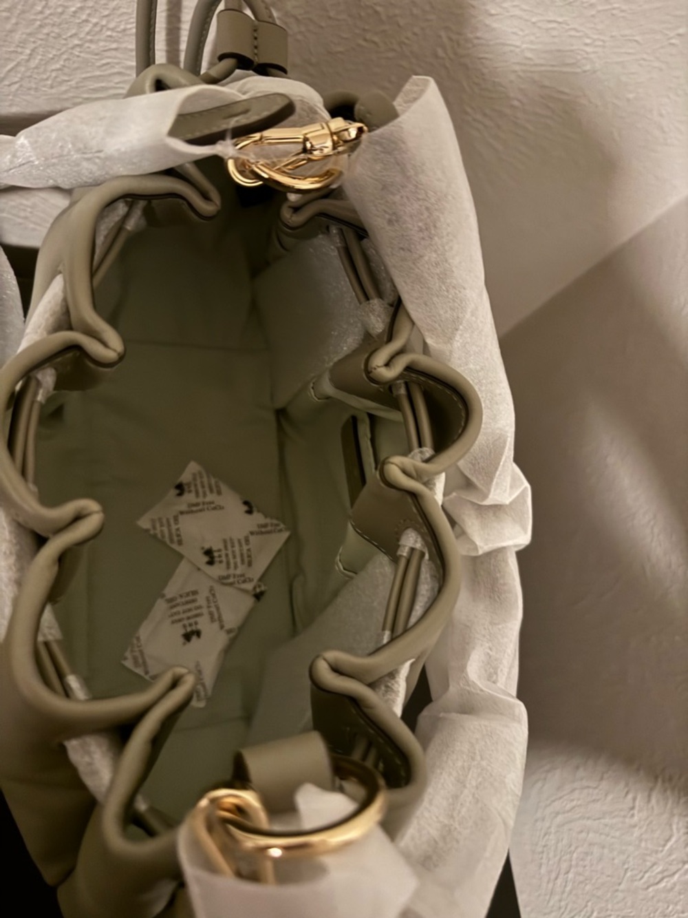 kate spade Olive Green Gathered Leather Shoulder Bag - Picture 7 of 8